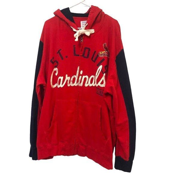 St. Louis Cardinals G-III Sports by Carl Banks Mens XXL Red Full Zip Hoodie - Picture 1 of 8